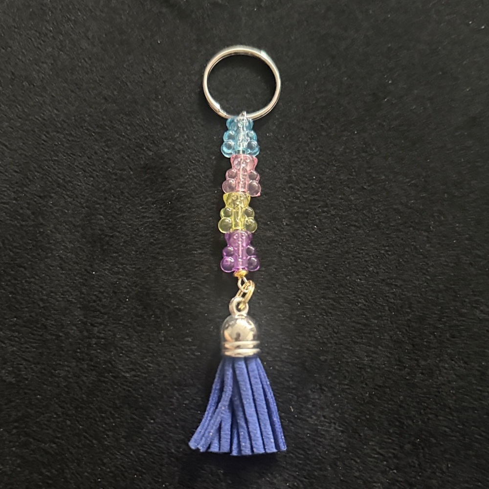 Colorful Beaded Tassel Keychain